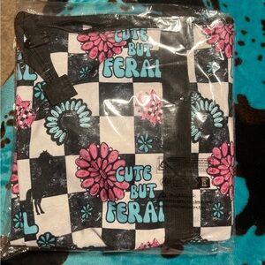 Cute But Feral Checkered Tote Bag